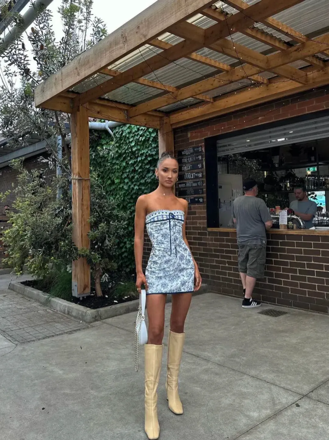 With Jean Sabrin Dress Toile Papillon White Size S / AU 8 for rent on The Volte - main image