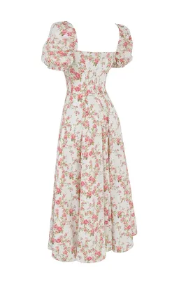House of CB Rose Print Puff Sleeve Midi Sundress Floral Size L/AU 12 for rent on The Volte - image 5