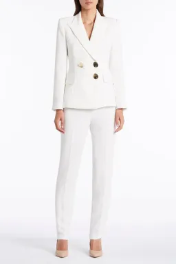 Carla Zampatti Long Line Jacket and Pants White Size 10 for rent on The Volte - image 1
