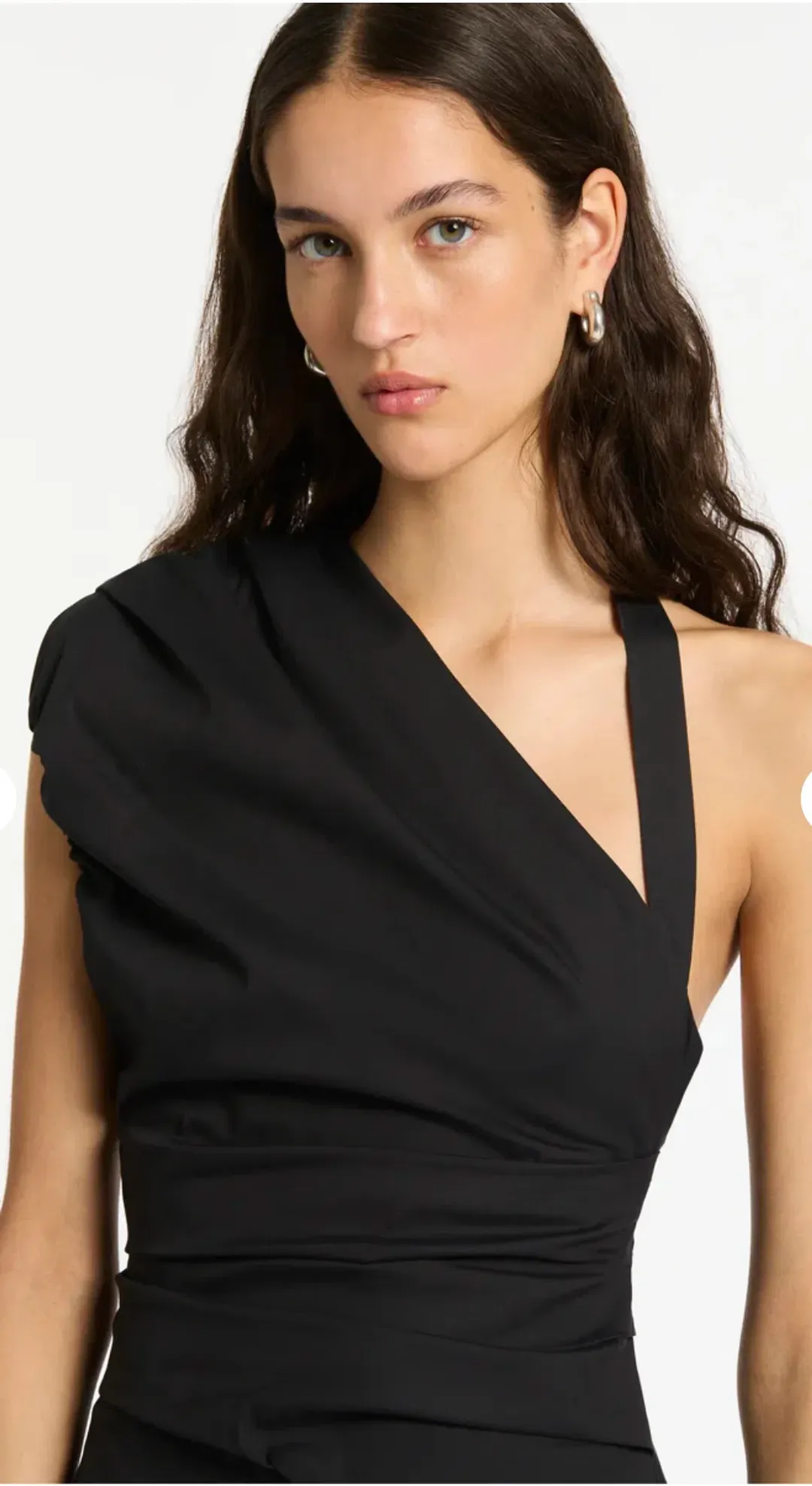 Sir the Label Giacomo Gathered Gown in Black Size 10 for rent on The Volte - main image