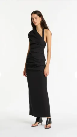 Sir the Label Giacomo Gathered Gown in Black Size 10 for rent on The Volte - image 2