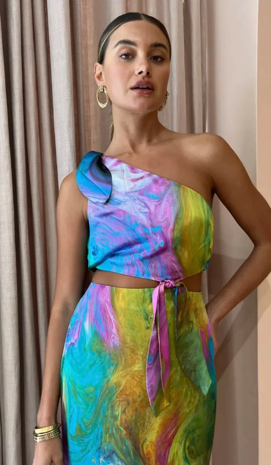 Alemais Irving Knot Dress Multi Size 8 for rent on The Volte - main image