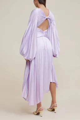 Acler Palms Midi Dress Lilac Size 8 for rent on The Volte - image 3