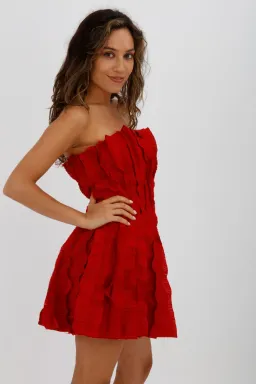 AJE Hybrid Sleeveless Mini Dress Scarlet Red Size 10 for rent on The Volte - image 12