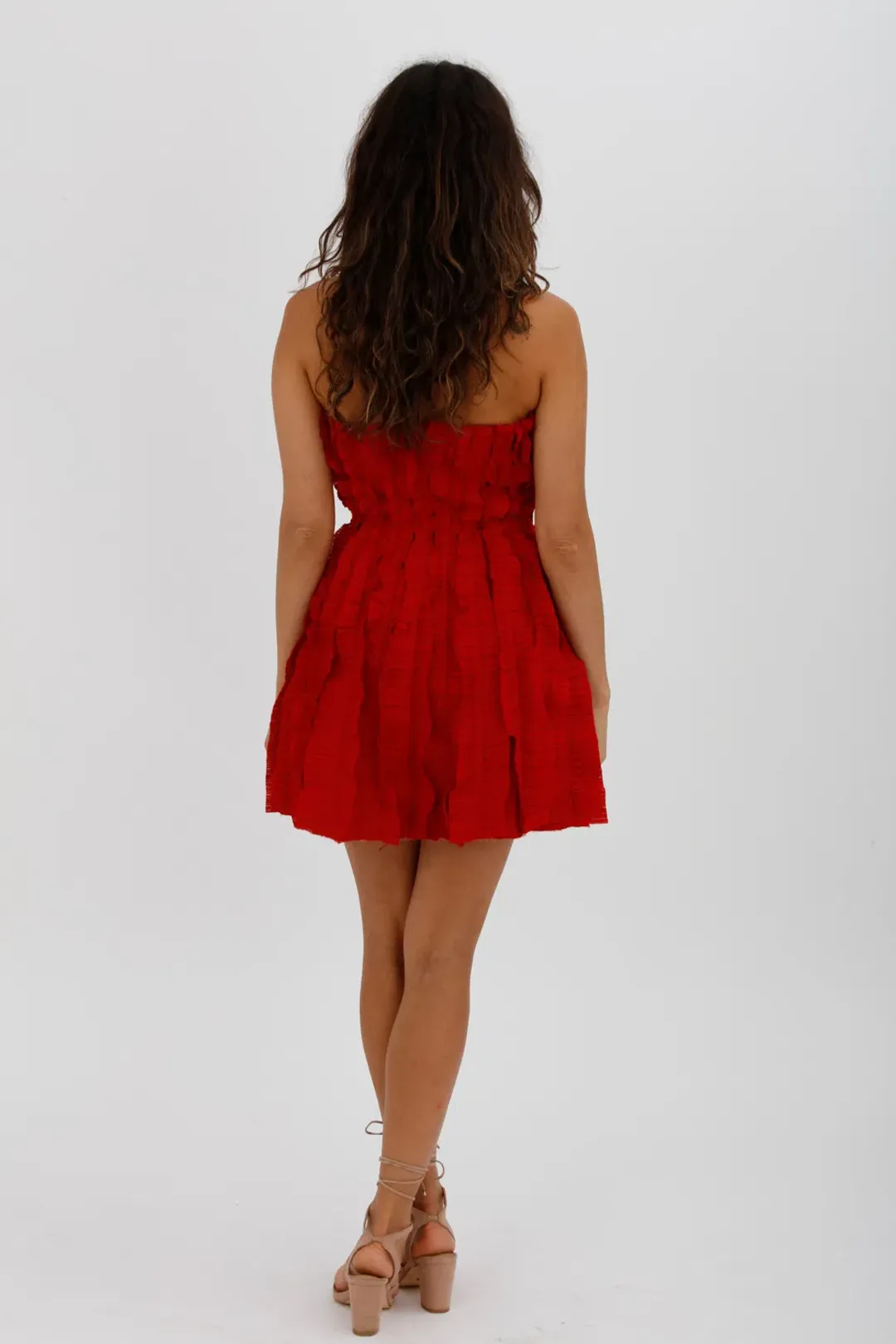 AJE Hybrid Sleeveless Mini Dress Scarlet Red Size 10 for rent on The Volte - main image