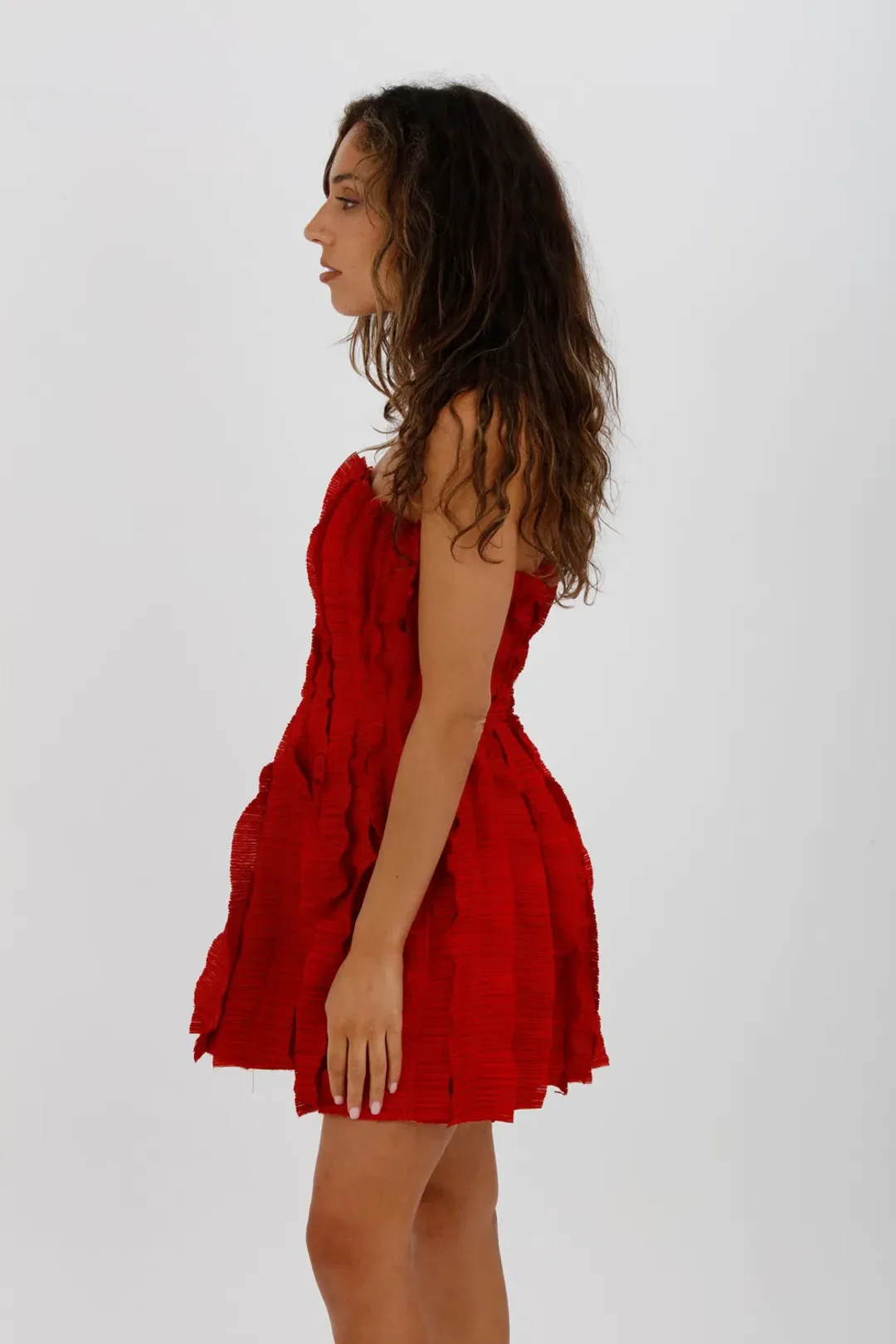 AJE Hybrid Sleeveless Mini Dress Scarlet Red Size 10 for rent on The Volte - main image