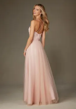Morilee Ballerina Style Embroidered Ball Dress Blush Size 8 for rent on The Volte - image 3