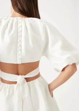 Aje Mimosa Cut Out Mini Dress White Size AU 8 for rent on The Volte - image 3