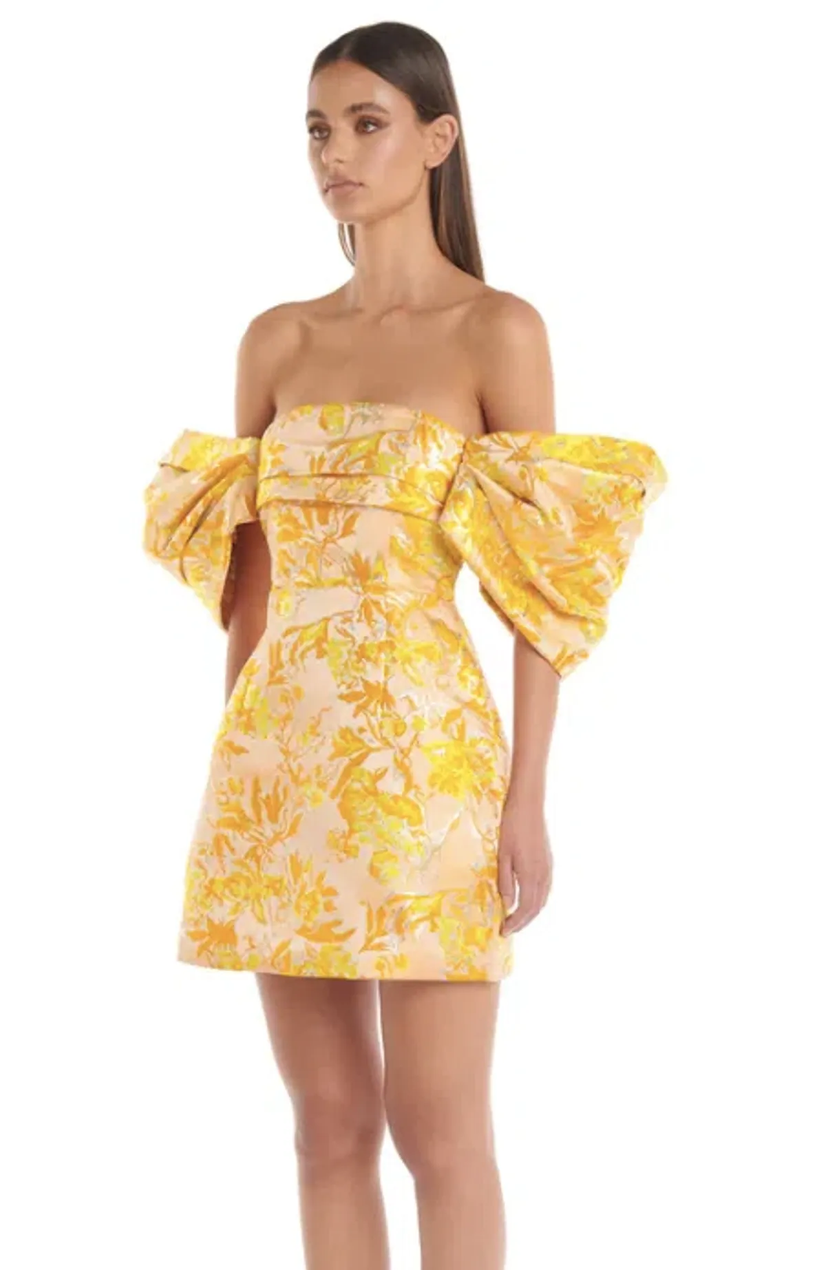 Eliya The Label Raquel Dress Floral Yellow Size AU 10 - Image 2