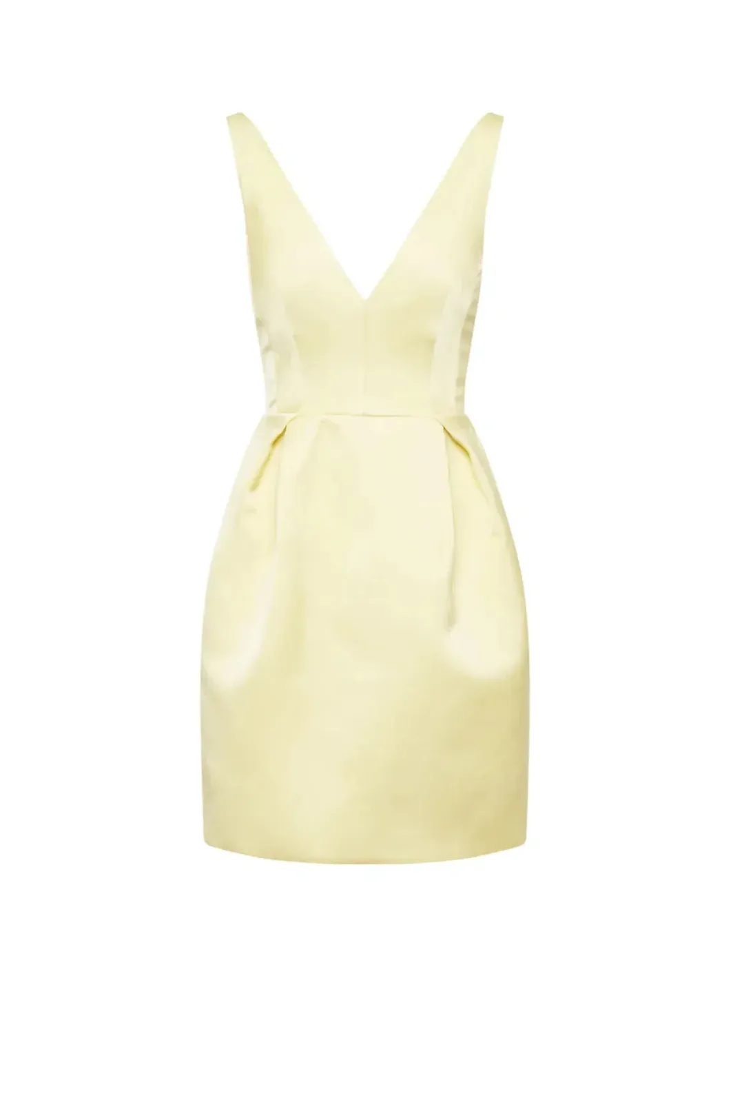 Scanlan Theodore Satin Mini Dress Yellow Size AU 12 for rent on The Volte - main image