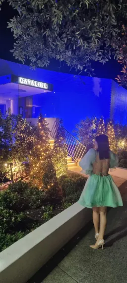 Aje Astrid Tie Back Dress Marine Green Size AU 8 for rent on The Volte - image 6