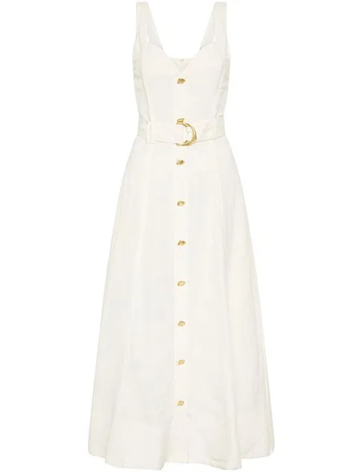 Aje Clay Belted Midi Dress White Size AU 10 - Image 5