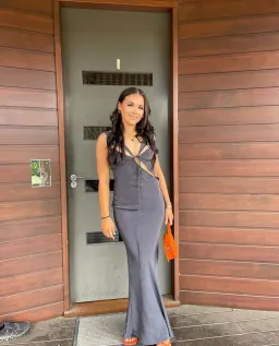 Christopher Esber Triquetra Contoured Tank Dress Grey Size 8 for rent on The Volte - image 4