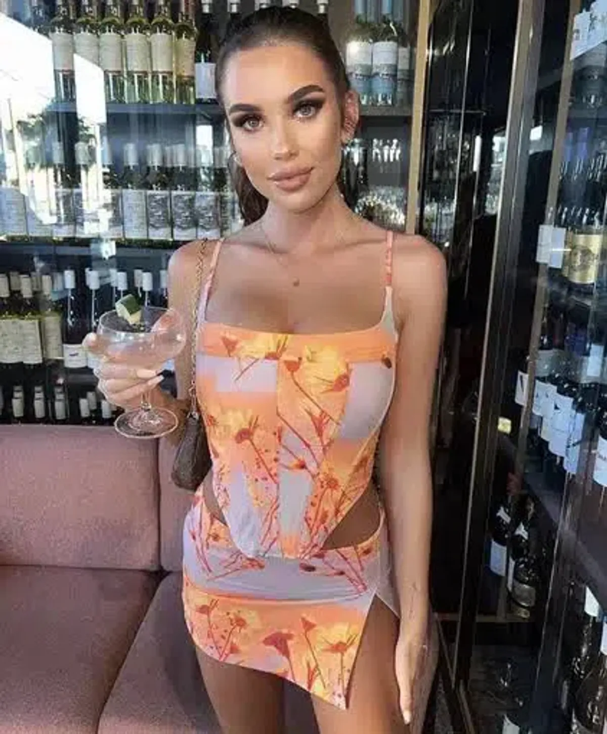 Miaou Venus Corset and Micro Mini Skirt Sunrise Set Orange Size M/Au 10 - Image 4