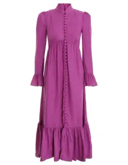 Zimmermann Lola Midi Dress Purple Size 2/Au 12 for rent on The Volte - image 1