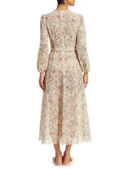Zimmermann Honour High Neck Dress Cream Floral Size 1/AU 10 for rent on The Volte - image 3