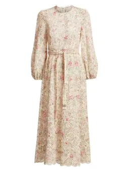 Zimmermann Honour High Neck Dress Cream Floral Size 1/AU 10 for rent on The Volte - image 5
