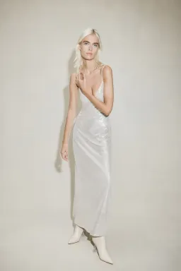 Manning Cartel High Voltage Slip Dress Nude Silver Size 6 for rent on The Volte - image 4