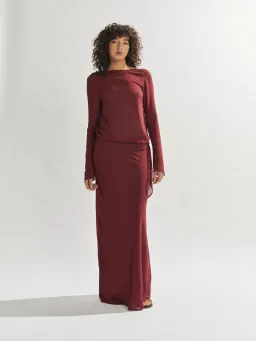 One Mile Maxine Set Burgundy Size 10 for rent on The Volte - image 1
