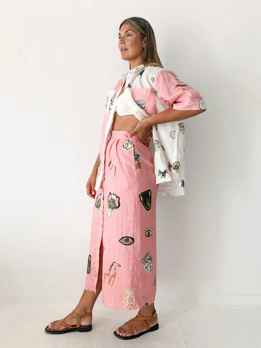 Alemais Cleo Shirt Pink Size AU 12 for rent on The Volte - main image