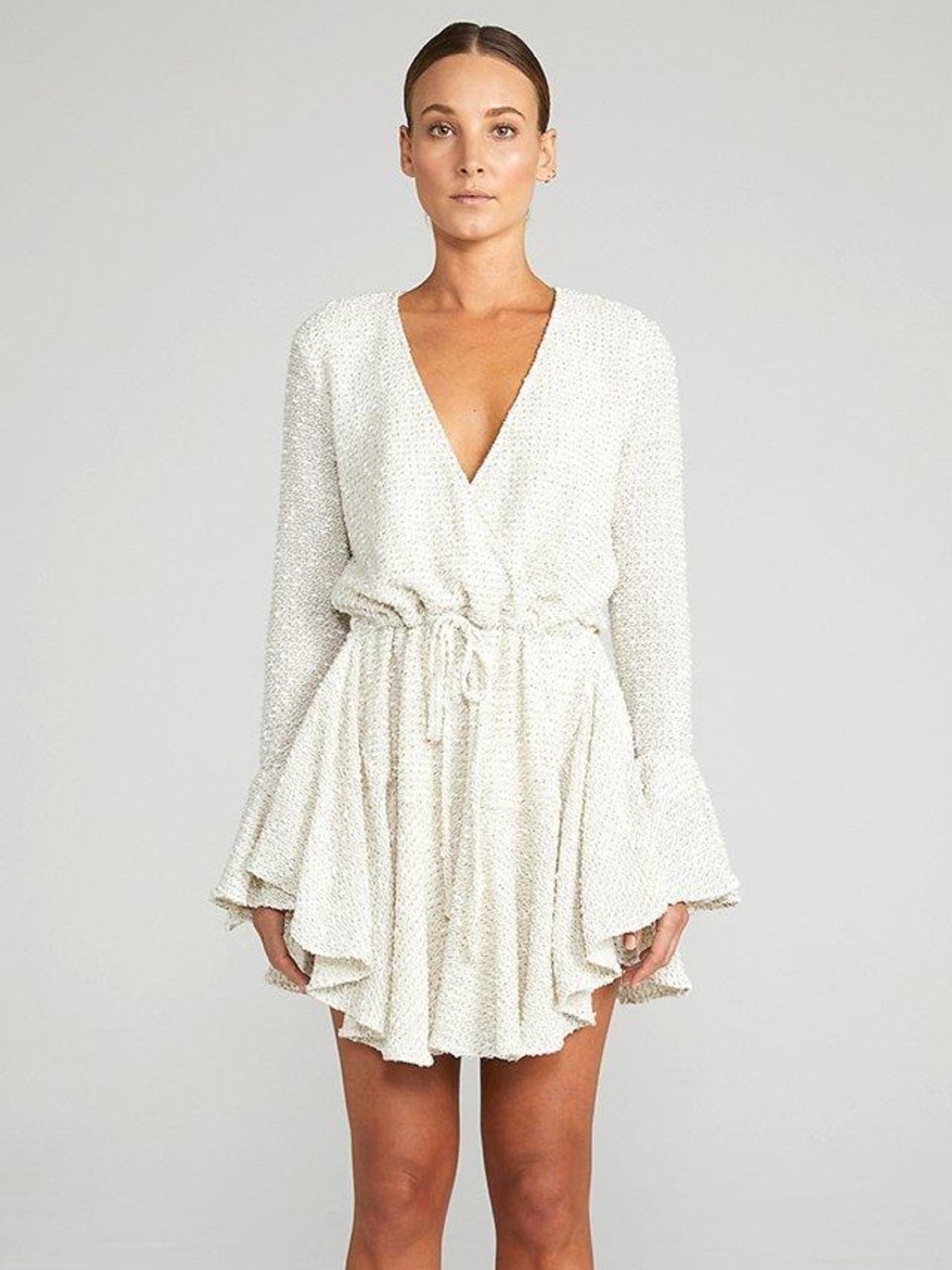 Shona Joy Aimee frill cuff sleeve mini dress - Current Season - Image 1