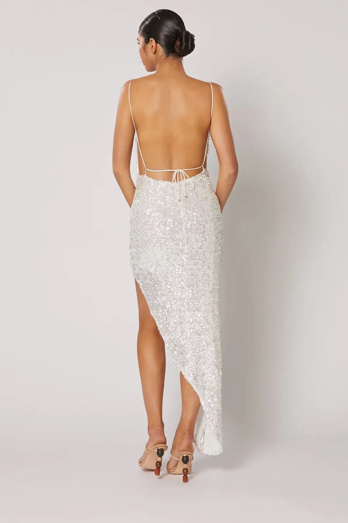 Winona Asha Asymmetrical Midi White Size AU 10 - Image 5