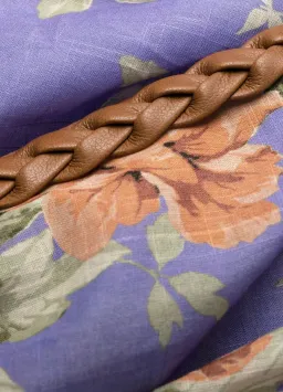 Zimmermann Pattie Frill Midi Dress Purple Size AU 8 for rent on The Volte - image 2