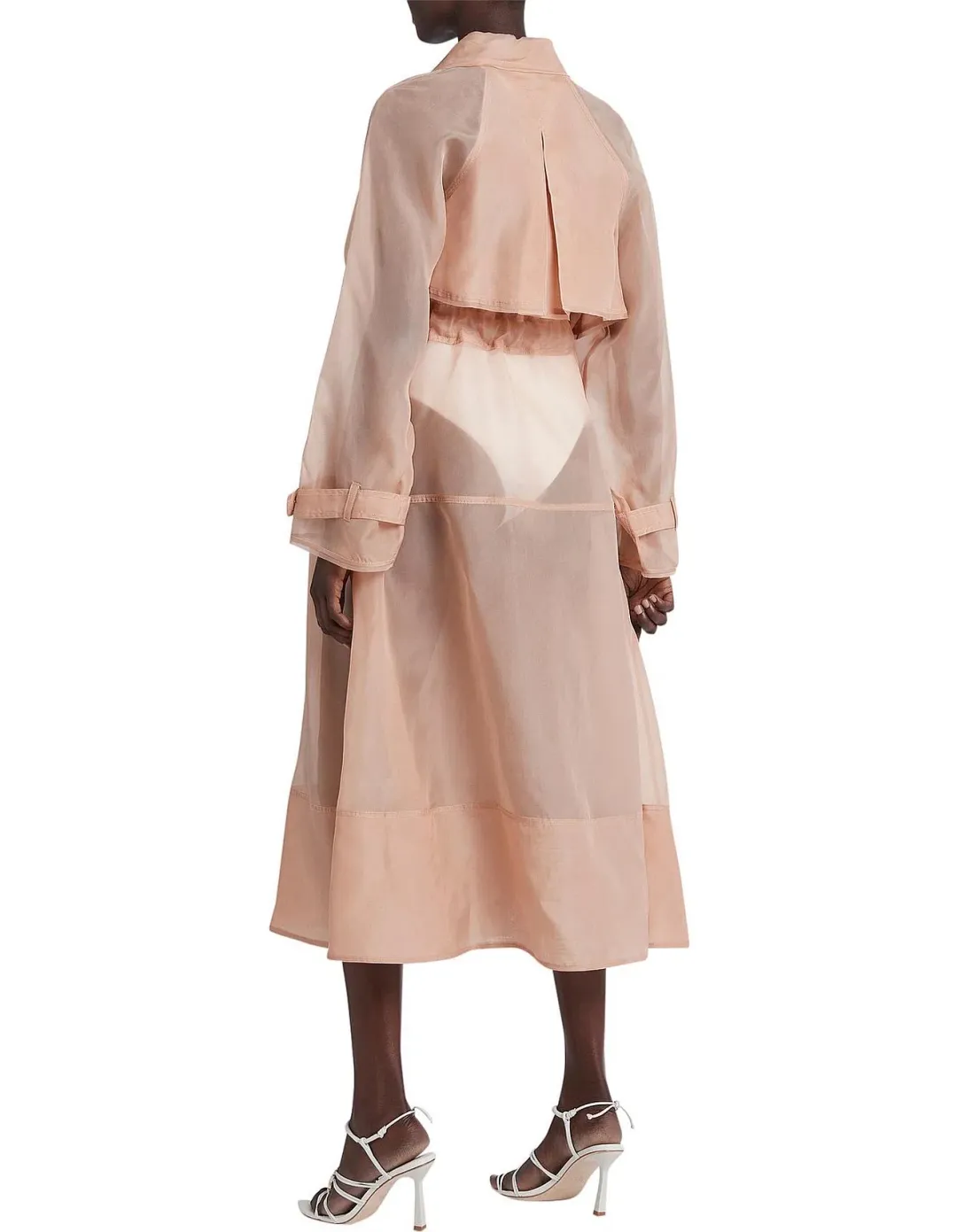 Aje Riviera Trench Coat in light Beige in Size AU 8 for rent on The Volte - main image