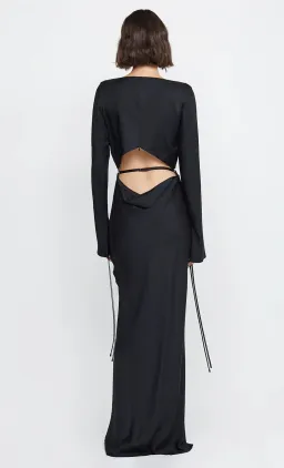 Bec & Bridge Diamond Days Long Sleeve Cut Out Maxi Dress Black Size AU 10 / M for rent on The Volte - image 3