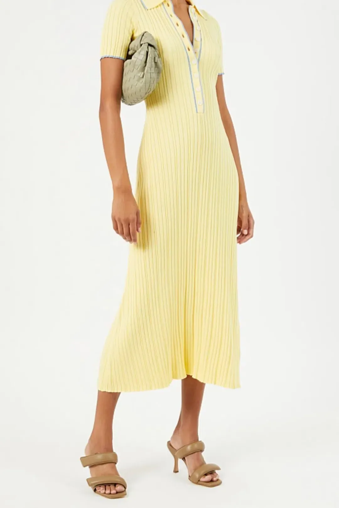 Anna Quan Penelope Midi Dress in Lemon Size 6 for rent on The Volte - main image