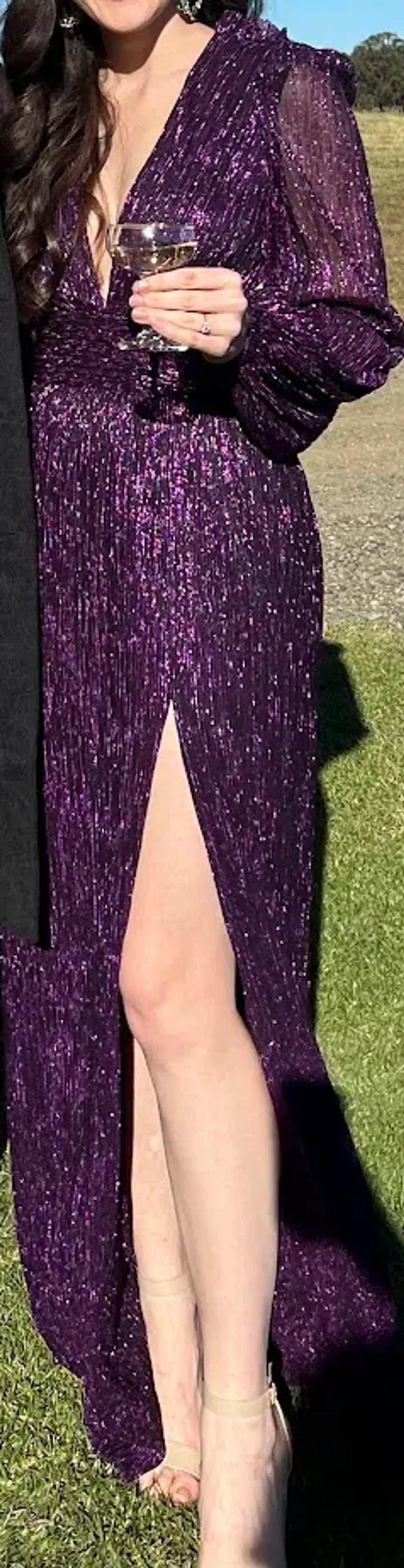 Rebecca Vallance Leonie Maxi Dress Purple Size 8 - Image 3