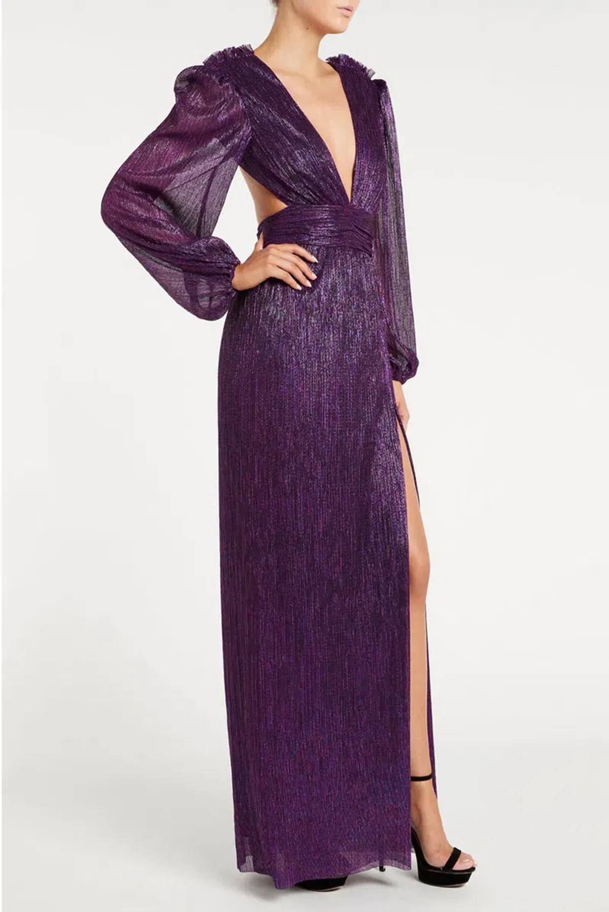 Rebecca Vallance Leonie Maxi Dress Purple Size 8 - Image 5