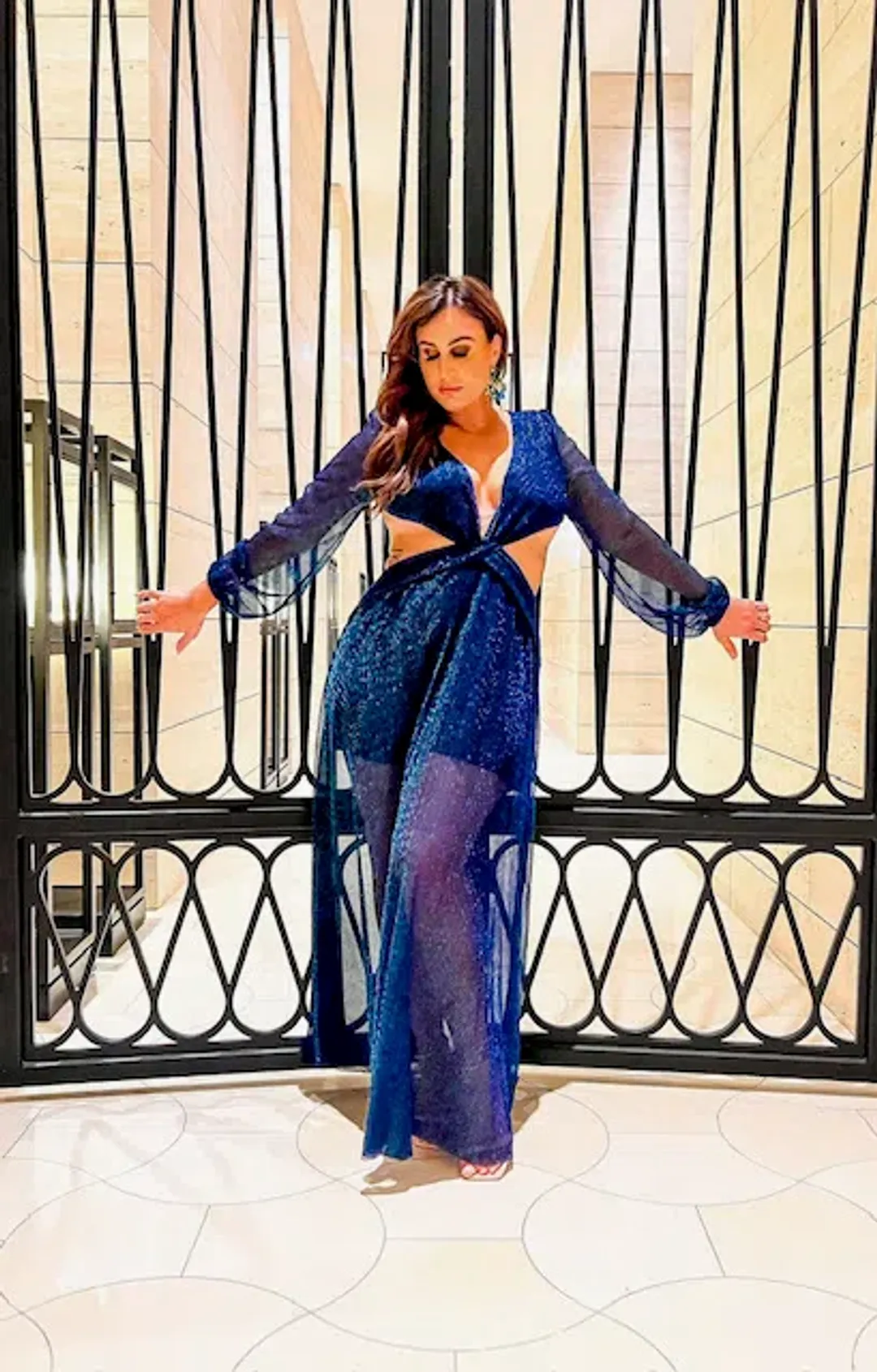 Steph Audino Couture Aurora Gown Blue Size 14 for rent on The Volte - main image