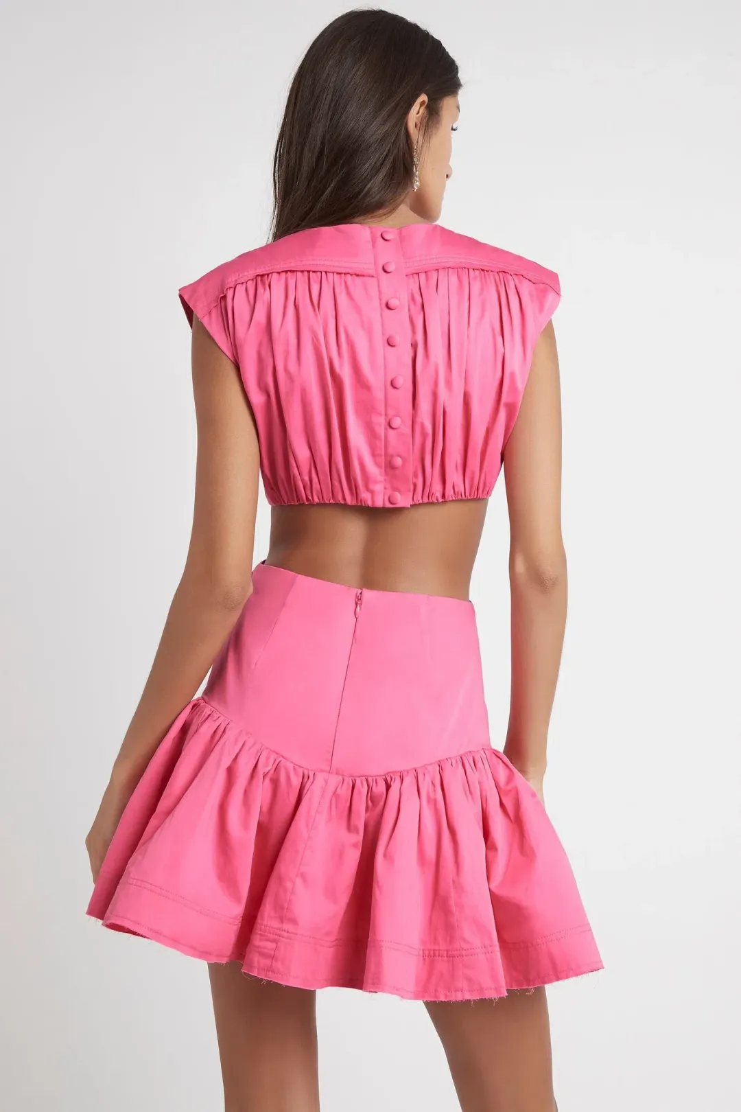 AJE Solstice Cut Out Ring Dress Pink Size 6 for rent on The Volte - main image