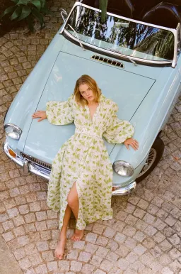 Palm Noosa Noddy Dress Green Palms Print Green Size AU 10 for rent on The Volte - image 5