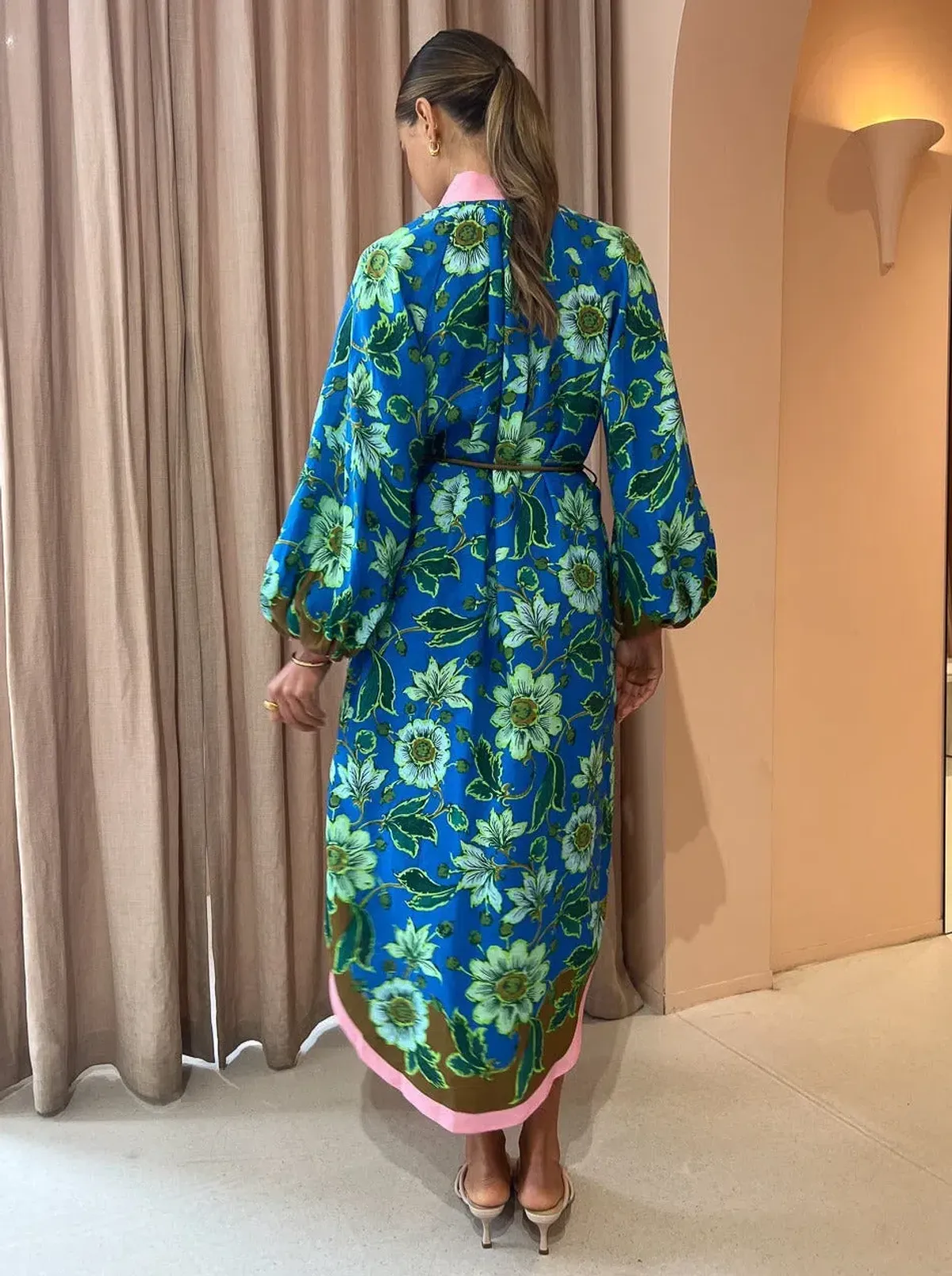 Alemais Winnie Shirt Dress in Cobalt Size AU 12 - Image 2