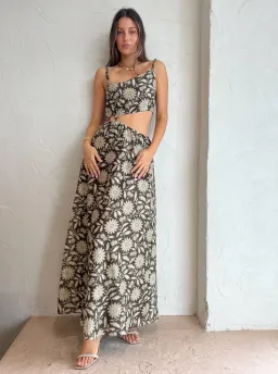 Sir the Label Xanita Asymmetrical Cut Out Dress Floral Size 2/AU 10 for rent on The Volte - image 2