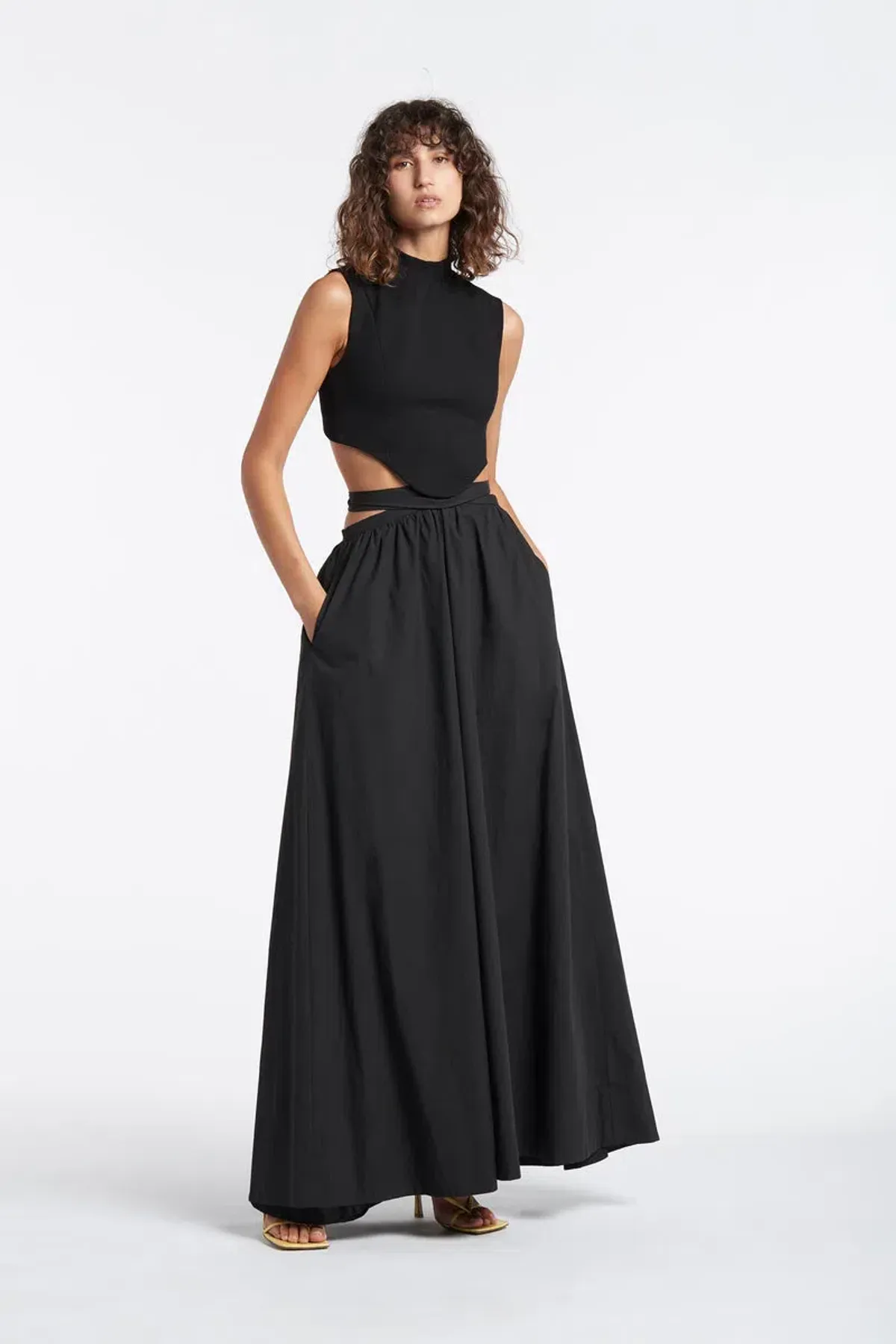 Sir The Label Signe Deconstructed Gown Black Size 10 - Image 1