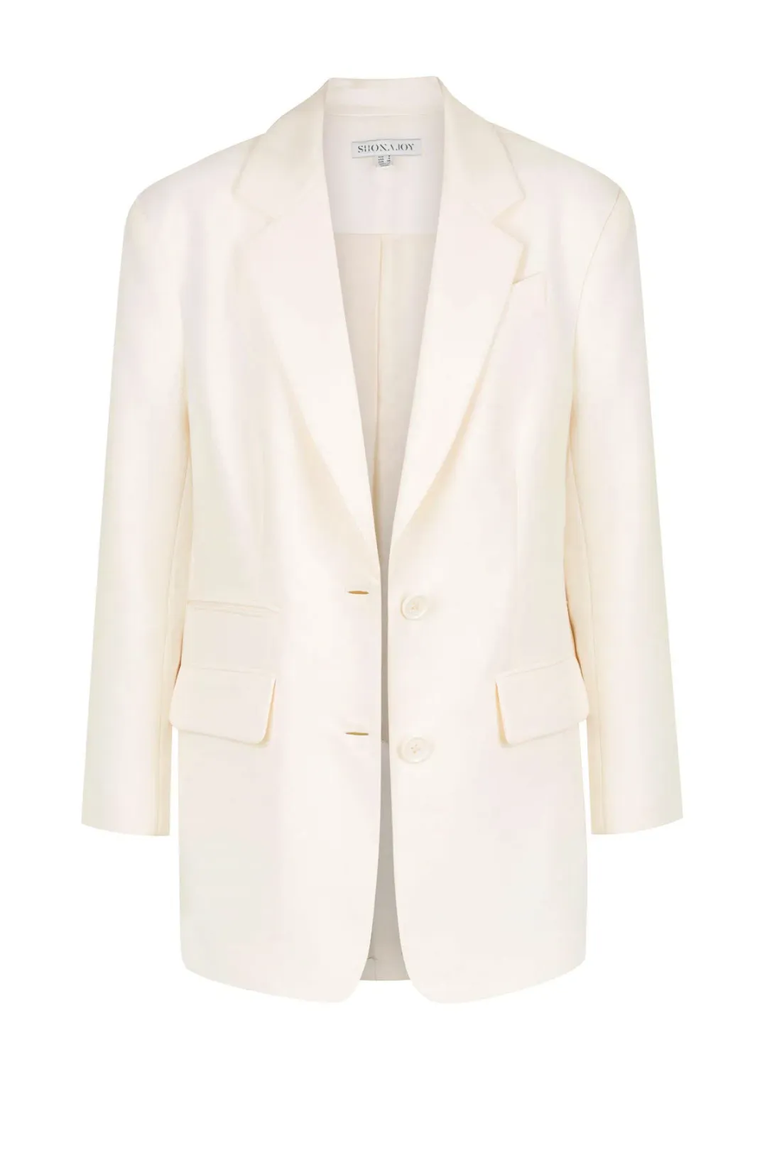Shona Joy Irena Oversized Blazer Cream Size 10 for rent on The Volte - main image