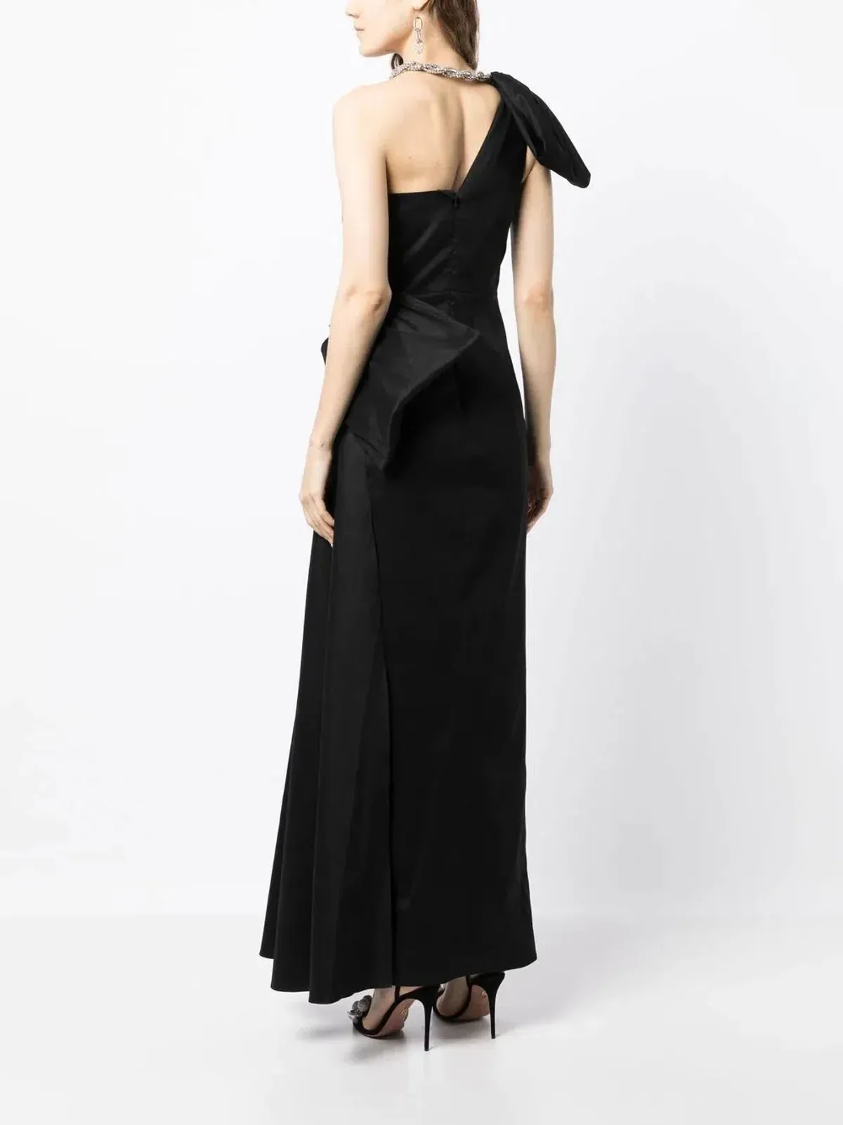Rachel Gilbert Fauve Gown Black Size 12 - Image 3