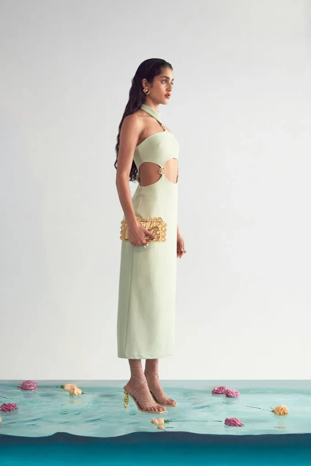 Cult Gaia Olivia Dress Green Size S/AU 8 for rent on The Volte - main image