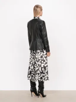 Veronica Maine Soft Leather Jacket Black Size 12 for rent on The Volte - image 4