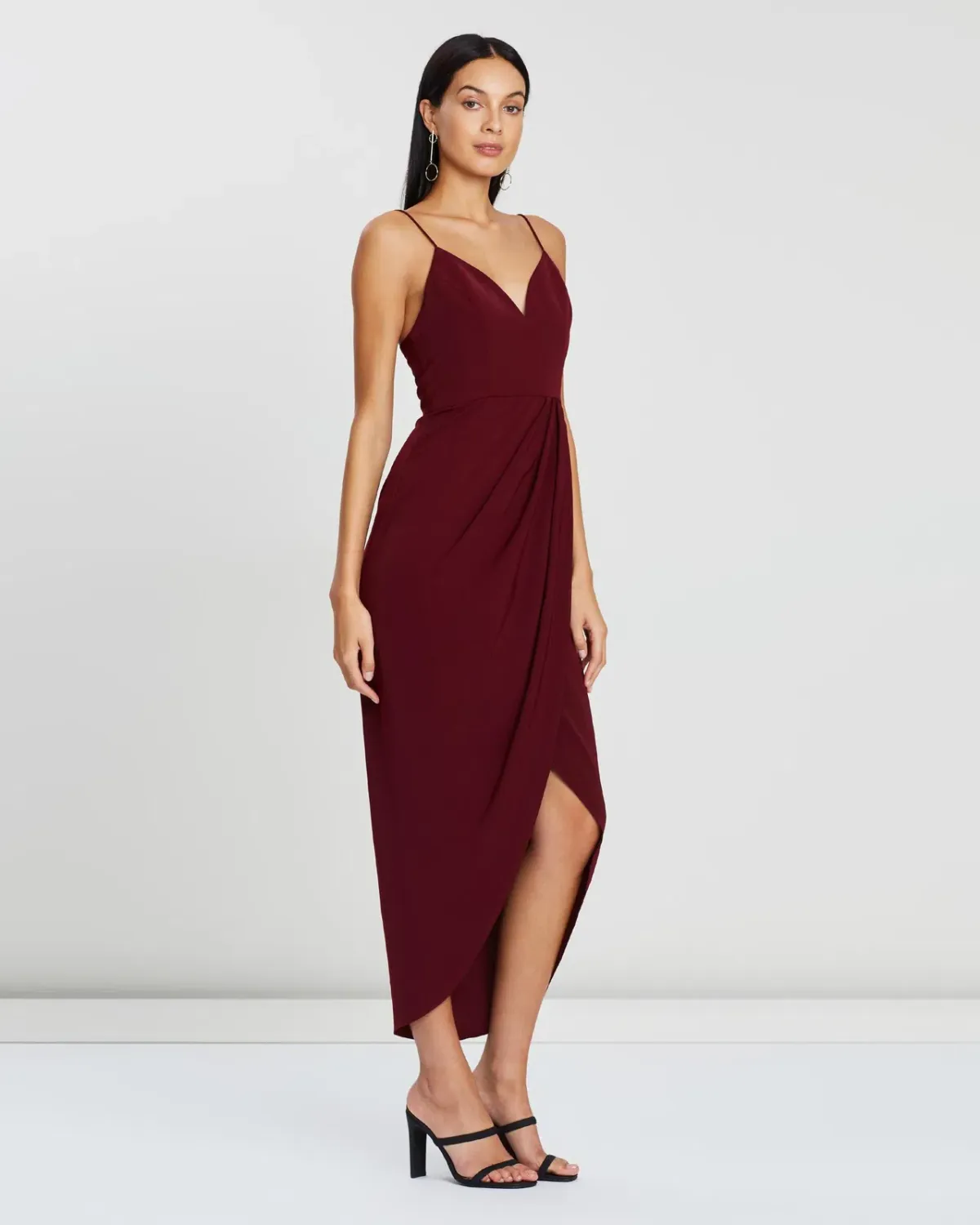 Shona Joy Core Cocktail Dress Burgundy Size 10 - Image 1