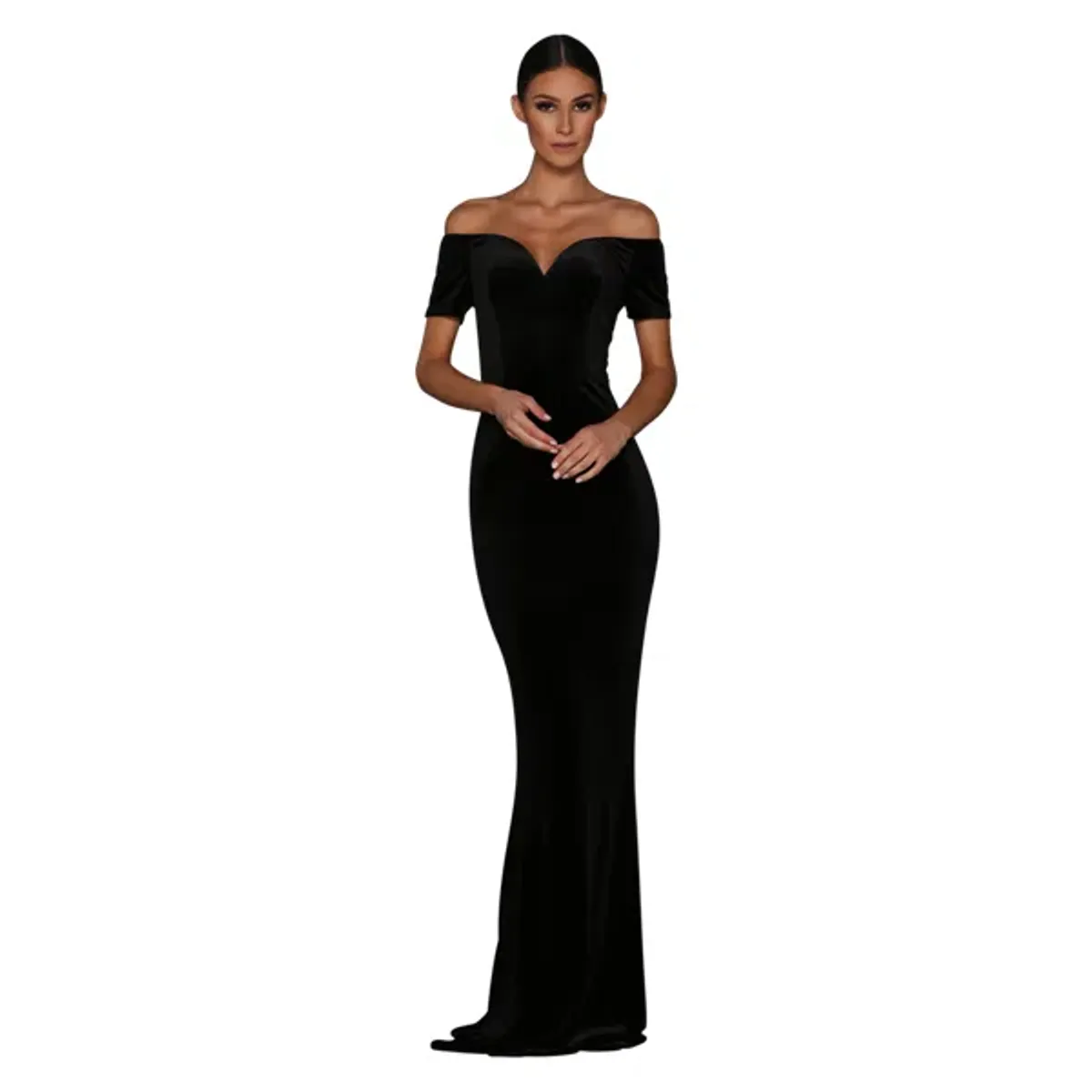 Elle Zeitoune Solange Gown Black Size 10 - Image 2