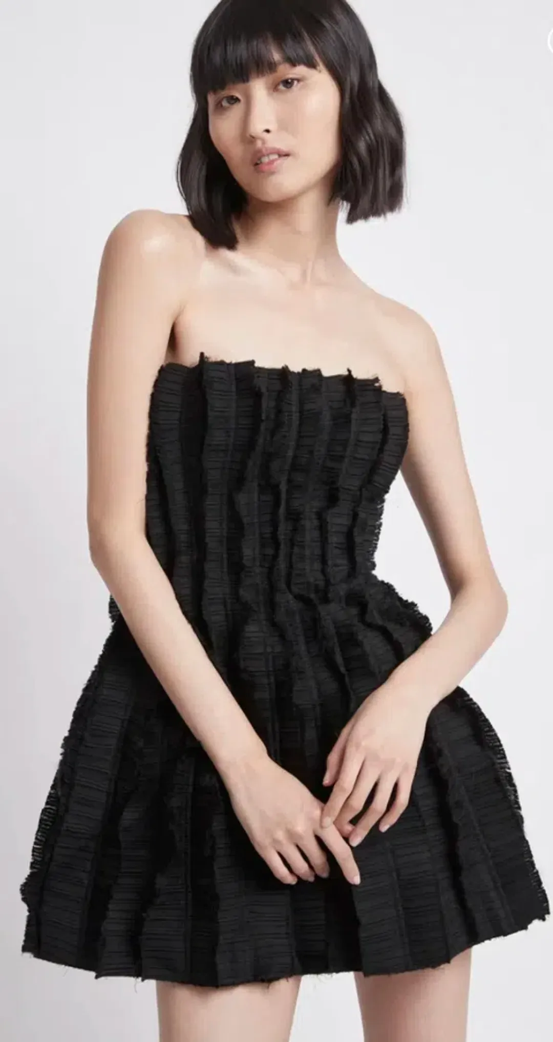 Aje Hybrid Sleeveless Mini Dress Black Size 8 for rent on The Volte - main image