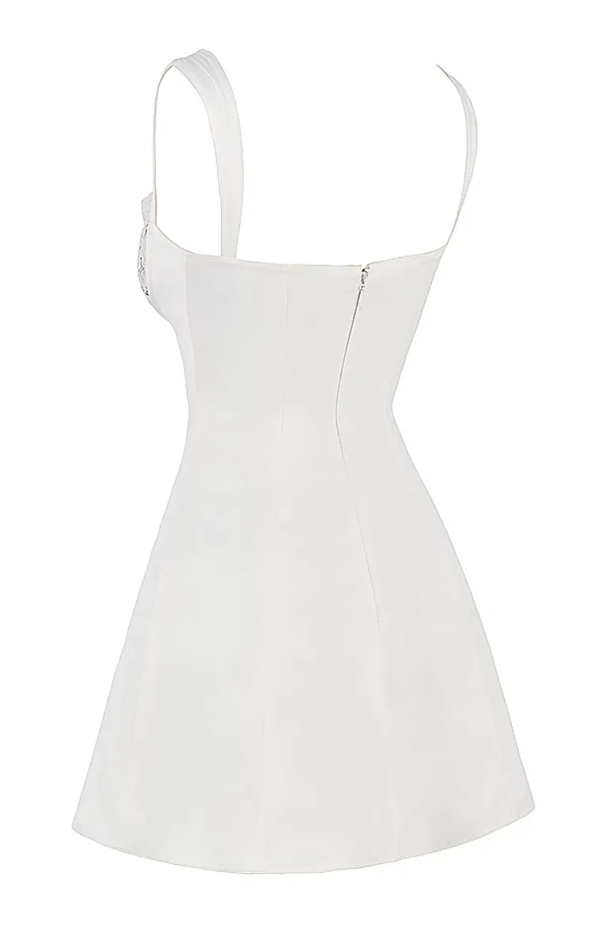 House of CB Adrianna Mini Dress Ivory Size L - Image 7