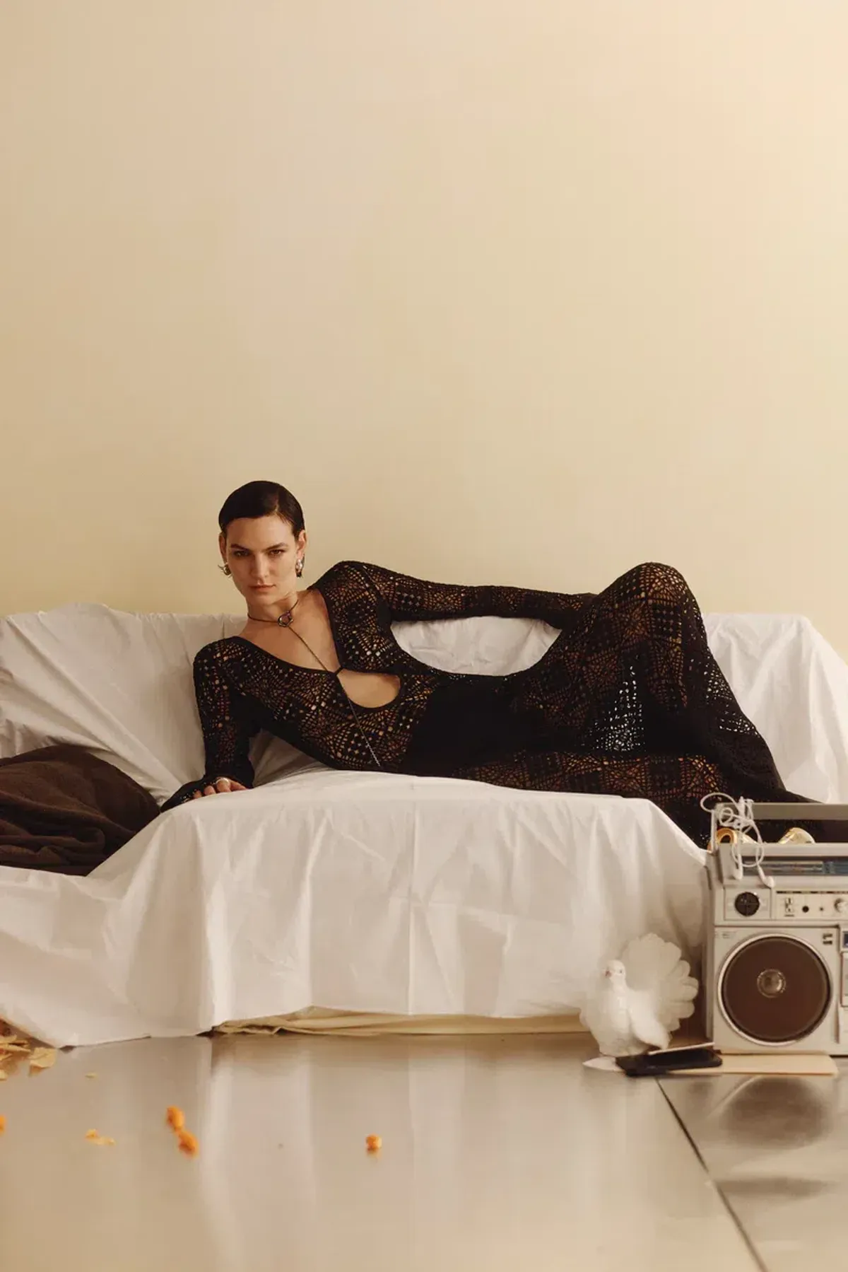 Sir The Label Rayure Long Sleeve Maxi Black Size AU 8 - Image 3