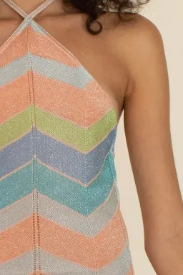 Suboo Solar Chevron Halter Maxi Dress Multi Size M / Au 10 for rent on The Volte - image 3