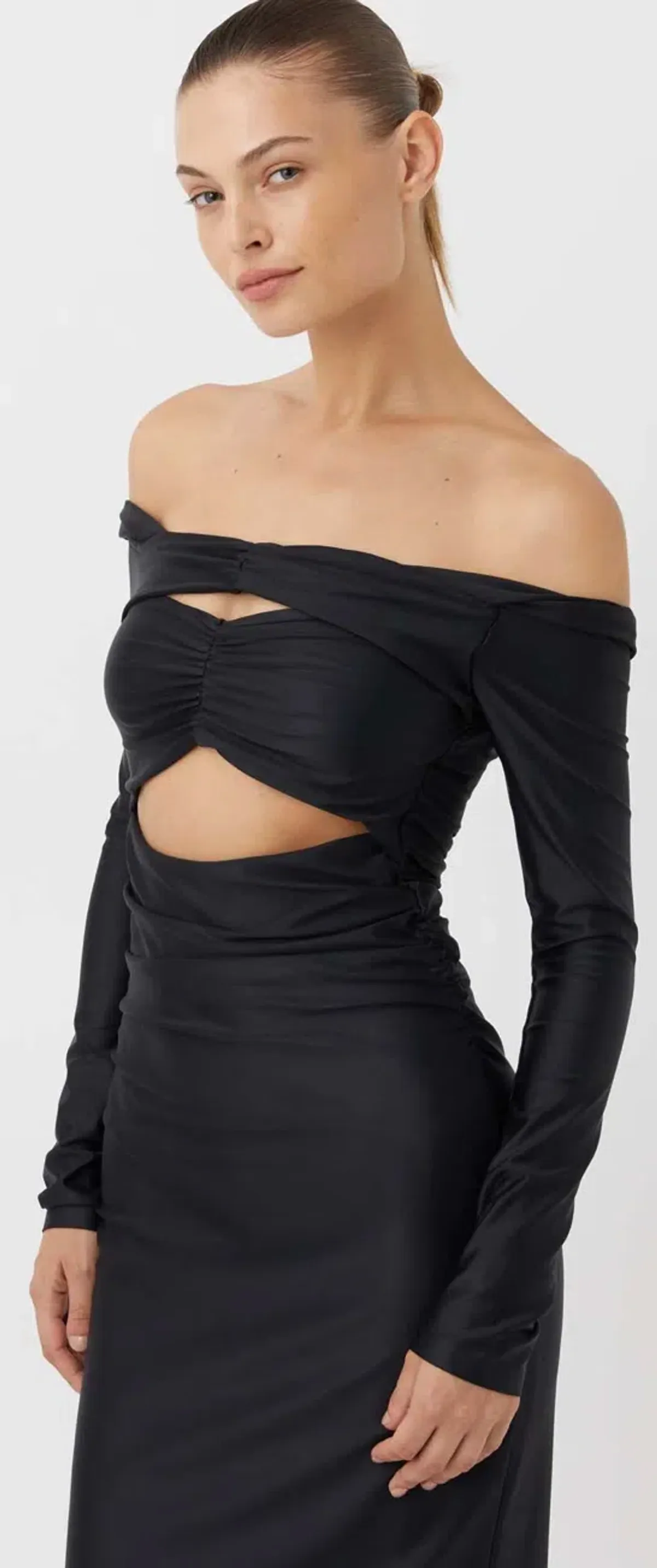 Camilla and Marc Berkley Off Shoulder Midi Dress Black Size 6 - Image 2