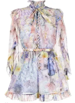Zimmermann Rhythmic Ruffle Playsuit Size 0/AU 8 for rent on The Volte - image 5